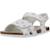Sandale bébé synthétique fleurette Argent 020+Blanc 300 10 - vertbaudet enfant 
