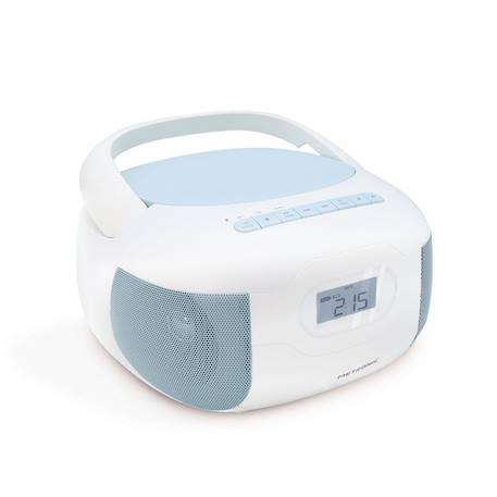 Lecteur cd radio céleste bluetooth, mp3 avec port usb, lecteur carte micro sd Bleu+Rose+Vert 1 - vertbaudet enfant 