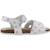Sandale bébé synthétique fleurette Argent 020+Blanc 300 7 - vertbaudet enfant 