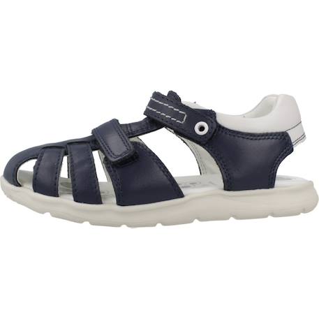 Sandale enfant cuir Blanc 300+Bleu 800 8 - vertbaudet enfant 