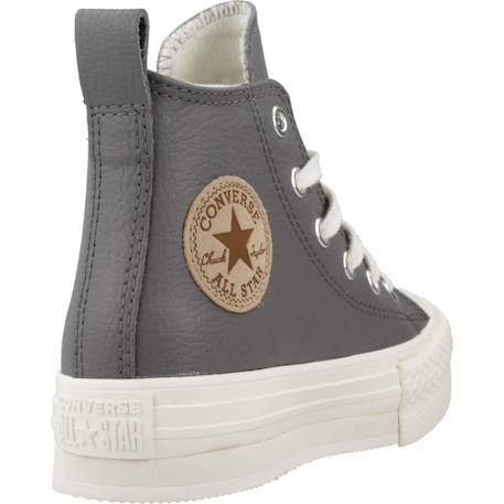 Baskets enfant garçon en cuir Gris chaud 3 - vertbaudet enfant 