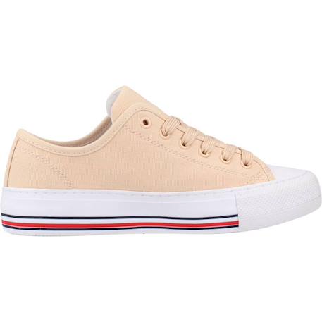 Baskets enfant fille en textile Beige 1 - vertbaudet enfant 