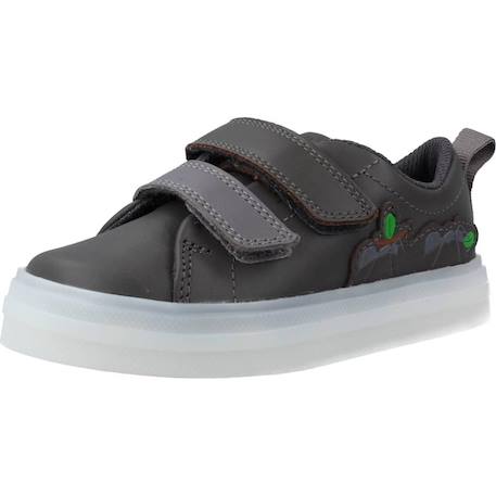 Basket bébé cuir cuir flare bug t Gris grey 4 - vertbaudet enfant 