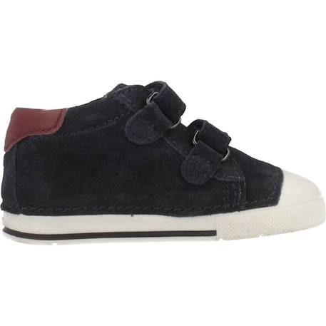 Basket bébé cuir Bleu 800+Gris 950 1 - vertbaudet enfant 