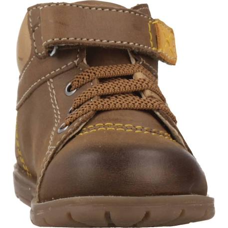 Botte bébé cuir gorix Bleu 800+Marron 460 12 - vertbaudet enfant 
