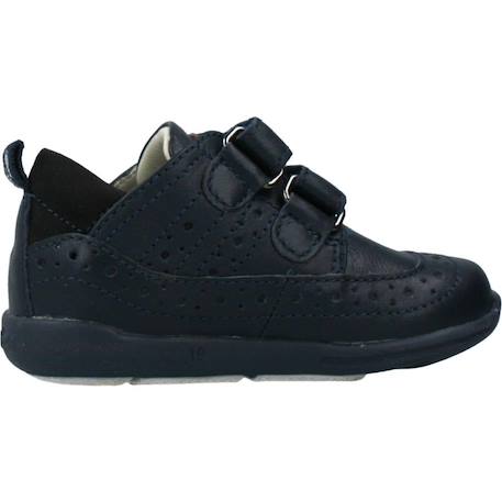 Derby bébé cuir gival Bleu 800+Marron 590 1 - vertbaudet enfant 
