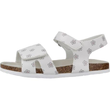 Sandale enfant synthétique fleurette Blanc 300 2 - vertbaudet enfant 