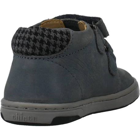 Botte bébé cuir george Bleu 800+Marron 590 3 - vertbaudet enfant 