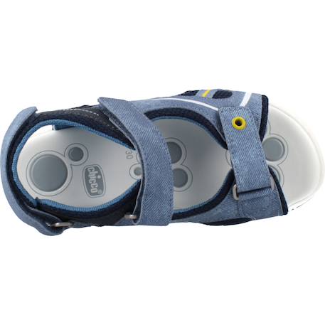 Sandale enfant synthétique fiesole Bleu 860+Brun clair 400 6 - vertbaudet enfant 
