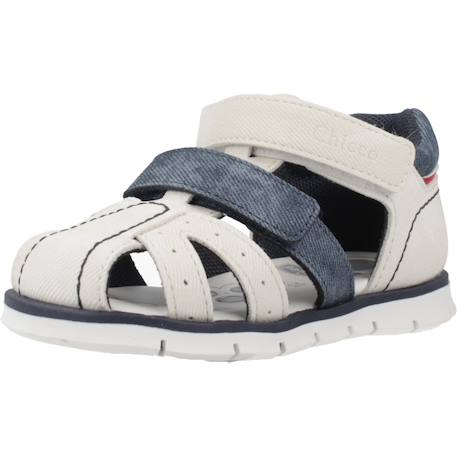 Sandale bébé synthétique fiodor Blanc 300+Bleu 860 4 - vertbaudet enfant 