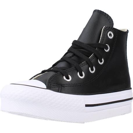 Baskets enfant fille en cuir Noir 4 - vertbaudet enfant 
