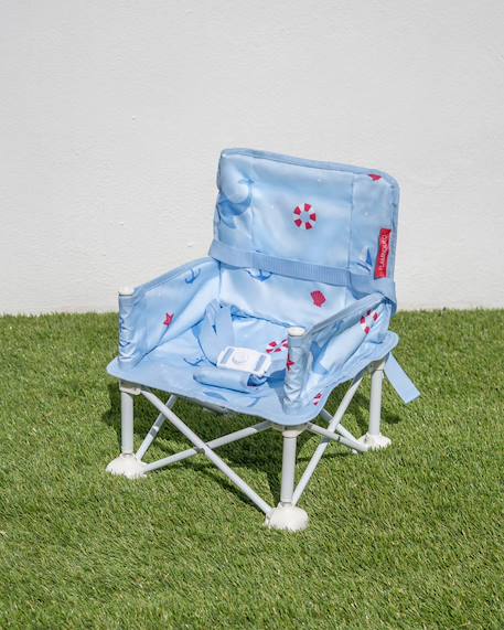 Chaise bebe pliable avec tablette portable Bleu+Rose 5 - vertbaudet enfant 