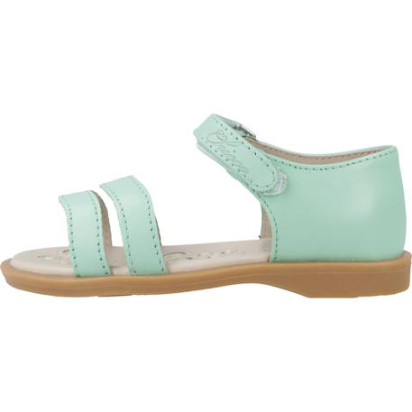 Sandale bébé cuir cloanne Bleu 650+Orange 260 2 - vertbaudet enfant 