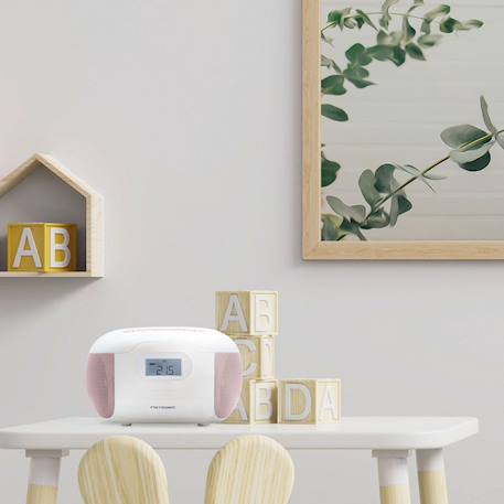 Lecteur cd radio céleste bluetooth, mp3 avec port usb, lecteur carte micro sd Bleu+Rose+Vert 12 - vertbaudet enfant 