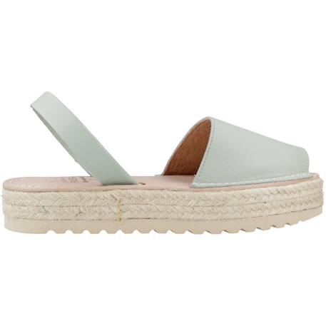 Sandale enfant cuir s irene Beige+Blanc+Vert jade 13 - vertbaudet enfant 