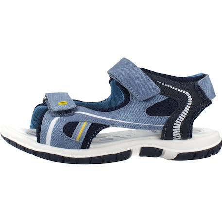 Sandale enfant synthétique fiesole Bleu 860+Brun clair 400 2 - vertbaudet enfant 