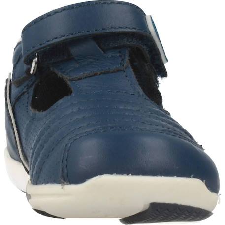 Sandale bébé cuir g6 Blanc 300+Bleu 800 12 - vertbaudet enfant 