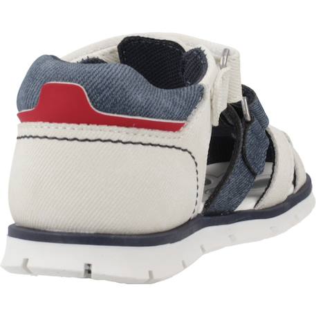 Sandale bébé synthétique fiodor Blanc 300+Bleu 860 3 - vertbaudet enfant 