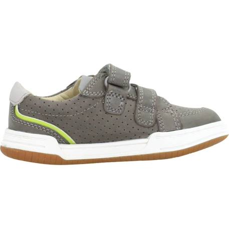 Basket bébé cuir cuir fawn solo t Gris grey 1 - vertbaudet enfant 