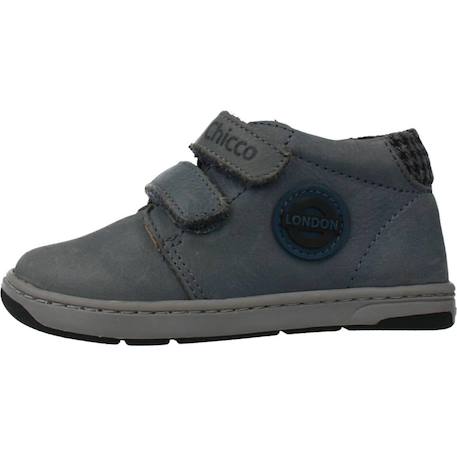 Botte bébé cuir george Bleu 800+Marron 590 2 - vertbaudet enfant 