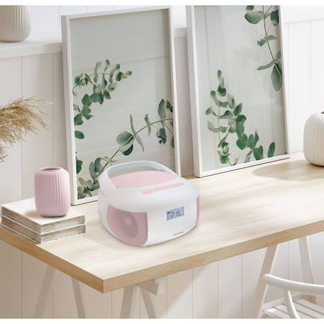 Lecteur cd radio céleste bluetooth, mp3 avec port usb, lecteur carte micro sd Bleu+Rose+Vert 10 - vertbaudet enfant 