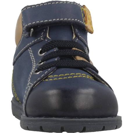 Botte bébé cuir gorix Bleu 800+Marron 460 6 - vertbaudet enfant 