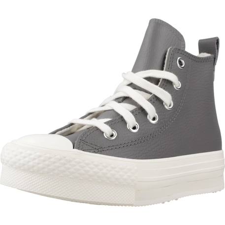 Baskets enfant garçon en cuir Gris chaud 4 - vertbaudet enfant 