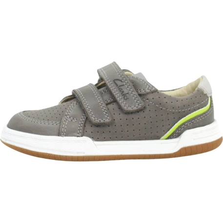Basket bébé cuir cuir fawn solo t Gris grey 2 - vertbaudet enfant 