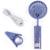 Ventilateur poussette bébé portable multi-usage summer Blanc+Bleu+Vert eucalyptus 10 - vertbaudet enfant 