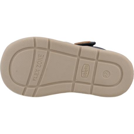 Sandale bébé textile Beige 400+Bleu 800 12 - vertbaudet enfant 