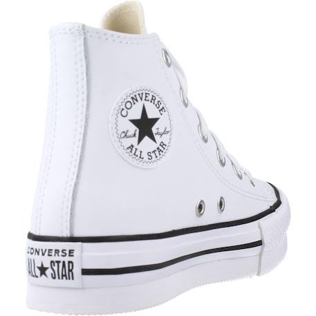 Baskets enfant fille en cuir Blanc 3 - vertbaudet enfant 