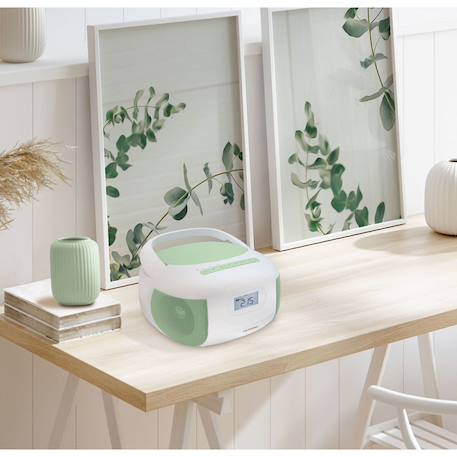Lecteur cd radio céleste bluetooth, mp3 avec port usb, lecteur carte micro sd Bleu+Rose+Vert 16 - vertbaudet enfant 