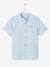 Chemise col Mao garçon en coton/ lin manches courtes bleu ciel 1 - vertbaudet enfant 