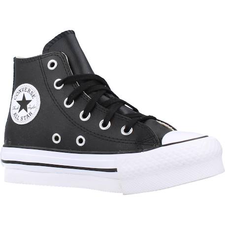 Baskets enfant fille en cuir Noir 5 - vertbaudet enfant 