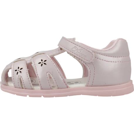 Sandale bébé synthétique giova Blanc 300+Rose 100 8 - vertbaudet enfant 