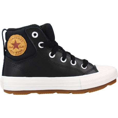 Baskets enfant garçon en cuir Noir 1 - vertbaudet enfant 