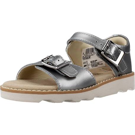 Sandale bébé cuir cuir crown bloom t Argent silver 4 - vertbaudet enfant 