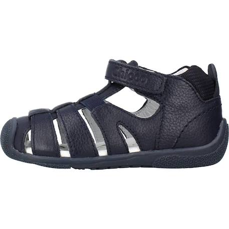 Sandale bébé cuir ground Bleu 800 2 - vertbaudet enfant 
