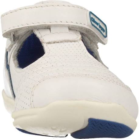 Sandale bébé cuir g6 Blanc 300+Bleu 800 6 - vertbaudet enfant 