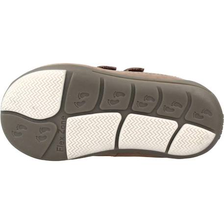 Derby bébé cuir gival Bleu 800+Marron 590 12 - vertbaudet enfant 