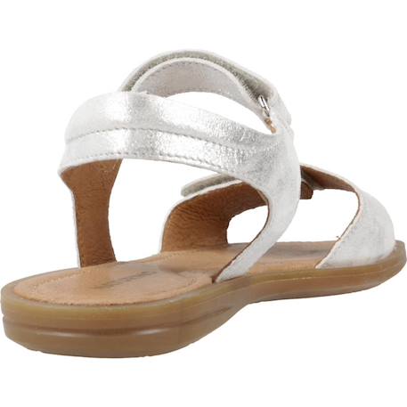 Sandale enfant cuir aryli Gris argenté 3 - vertbaudet enfant 