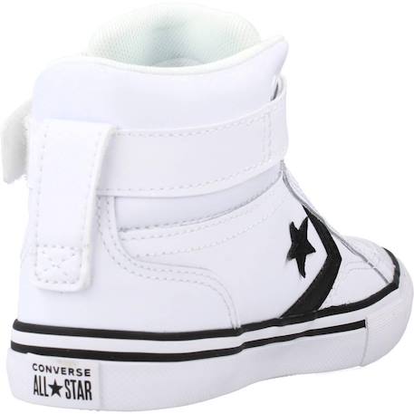 Baskets enfant garçon en cuir Blanc et noir 3 - vertbaudet enfant 