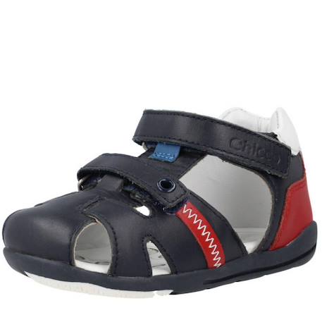 Sandale bébé cuir giunco Bleu 800 4 - vertbaudet enfant 