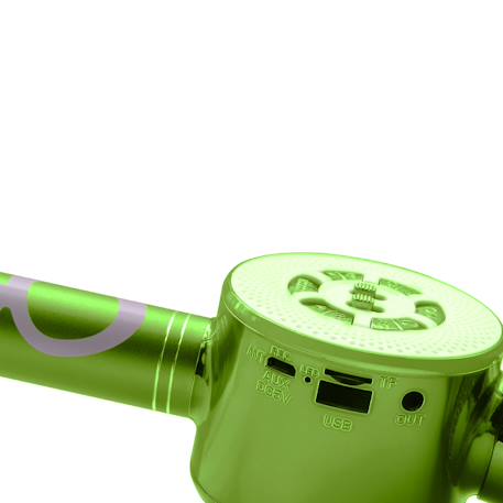 Micro karaoké sans fil bluetooth avec effets vocaux et lumineux Rose+Vert 12 - vertbaudet enfant 