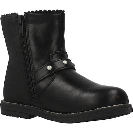 Botte enfant synthétique cancan Argent+Noir 11 - vertbaudet enfant 
