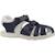Sandale enfant cuir Blanc 300+Bleu 800 11 - vertbaudet enfant 
