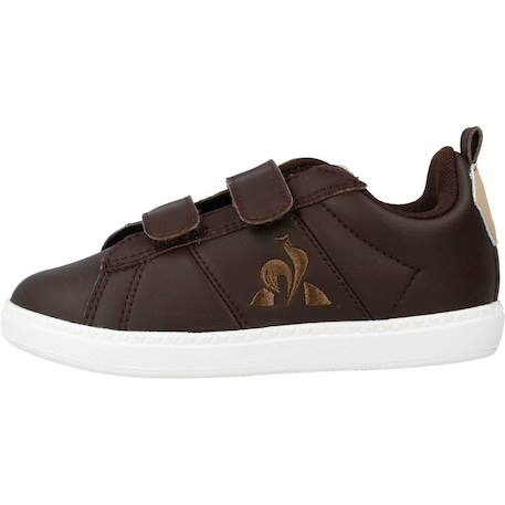 Basket bébé cuir courtclassic inf Marron chocolat 2 - vertbaudet enfant 