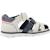 Sandale bébé synthétique fiodor Blanc 300+Bleu 860 1 - vertbaudet enfant 
