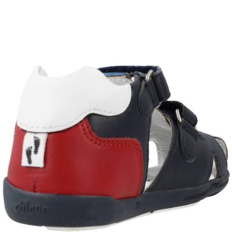 Sandale bébé cuir giunco Bleu 800 3 - vertbaudet enfant 