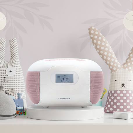 Lecteur cd radio céleste bluetooth, mp3 avec port usb, lecteur carte micro sd Bleu+Rose+Vert 11 - vertbaudet enfant 